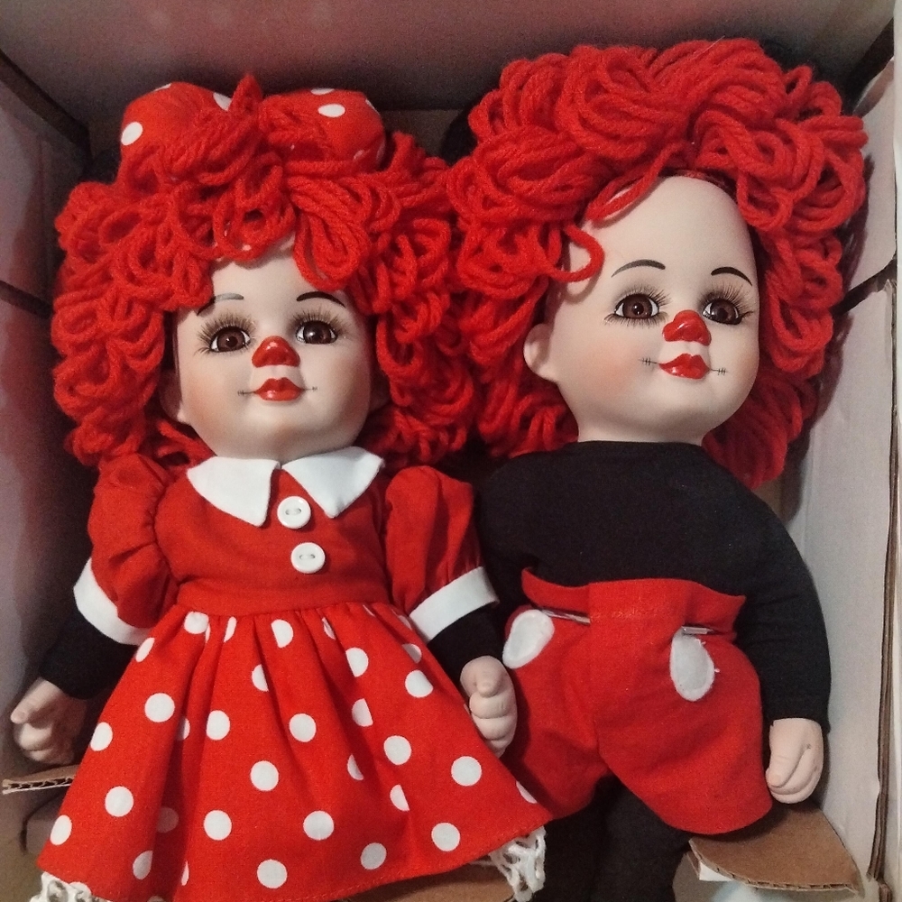 Vintage mickey and minnie Dolls Marie osmond pair of fine porcelain - Picture 1 of 3